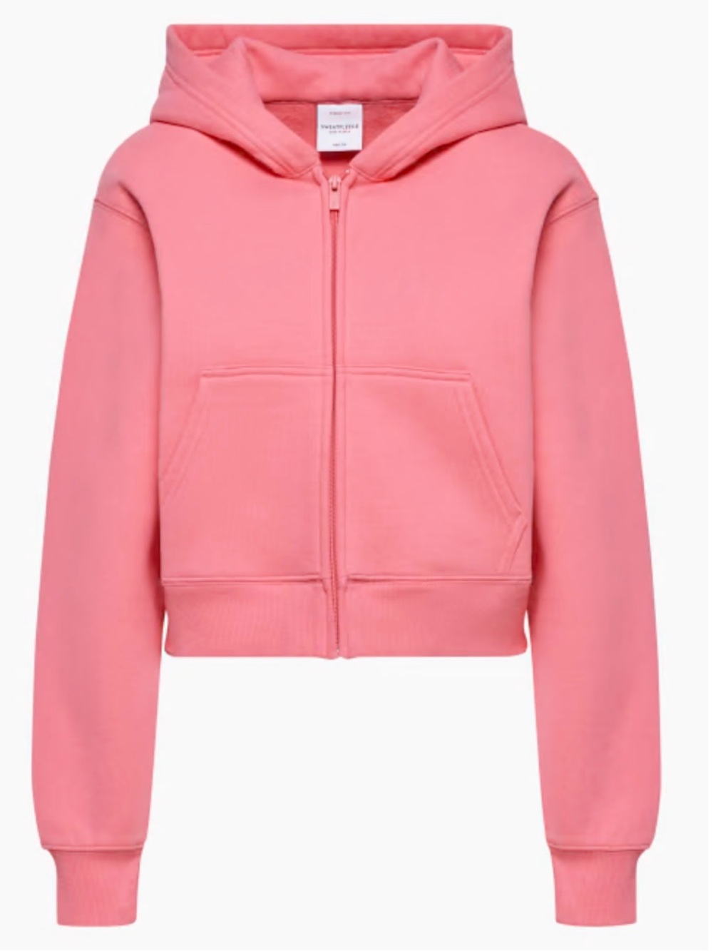 Aritzia- Cozy Fleece Perfect Waist Zip Hoodie in Dreamhouse Pink